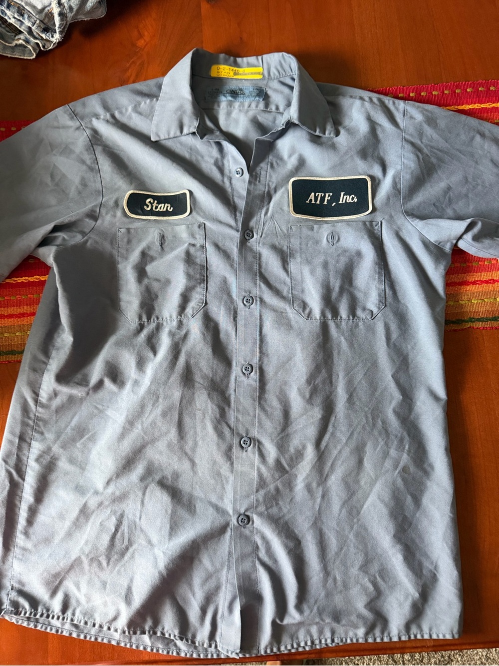 Men's Short-Sleeve mechanic Shirt in Light Blue